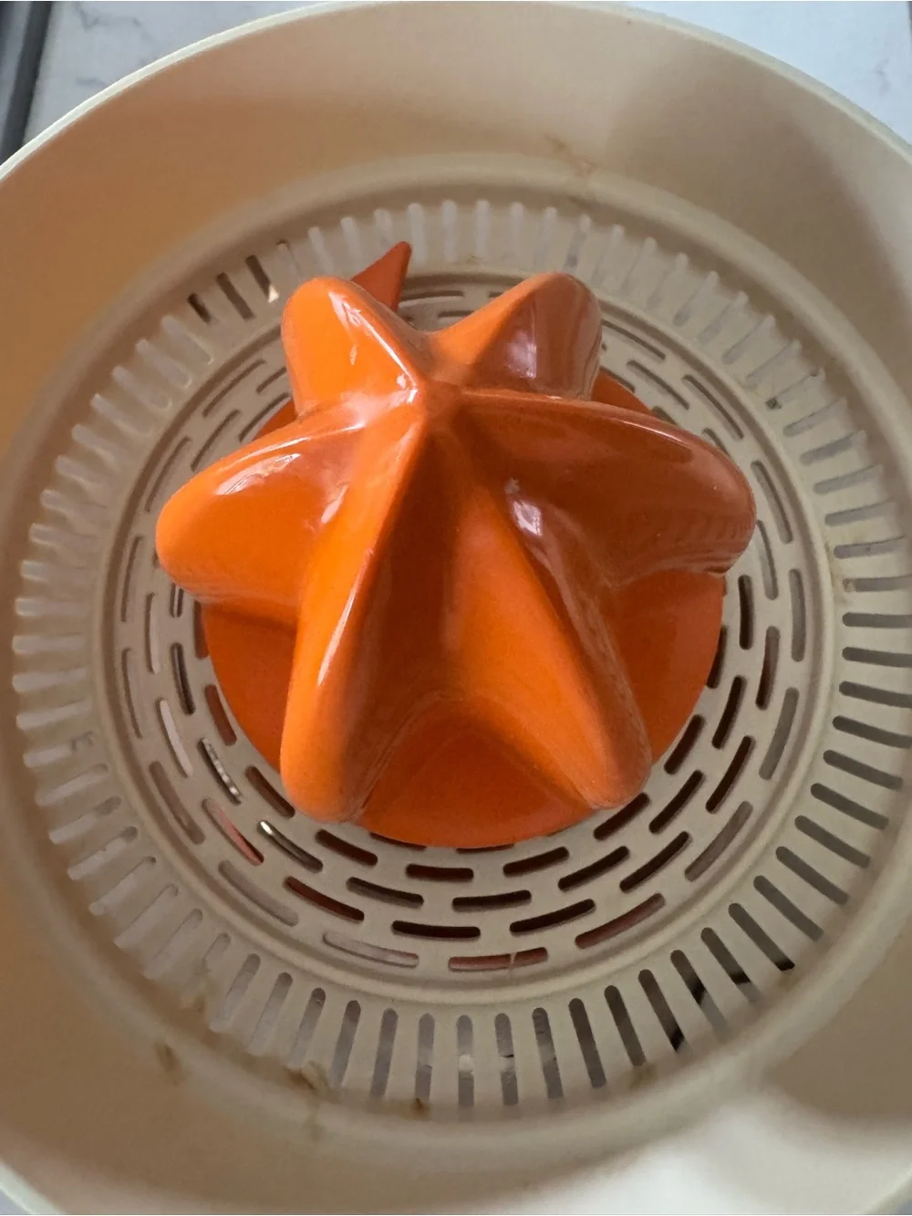 General Electric Orange & White Electric Food Grinder